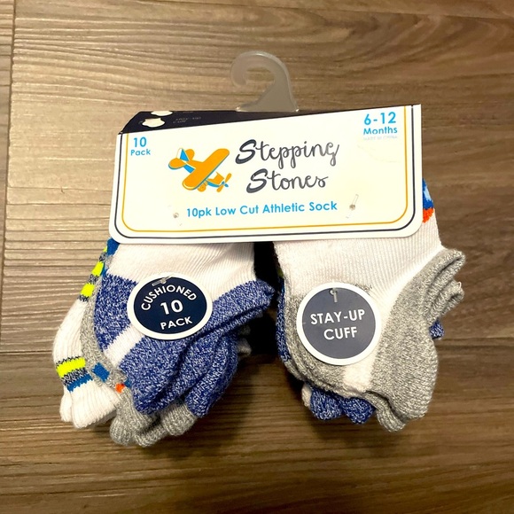Stepping stones 10 low cut athletic socks size 6-12 months - Picture 1 of 4